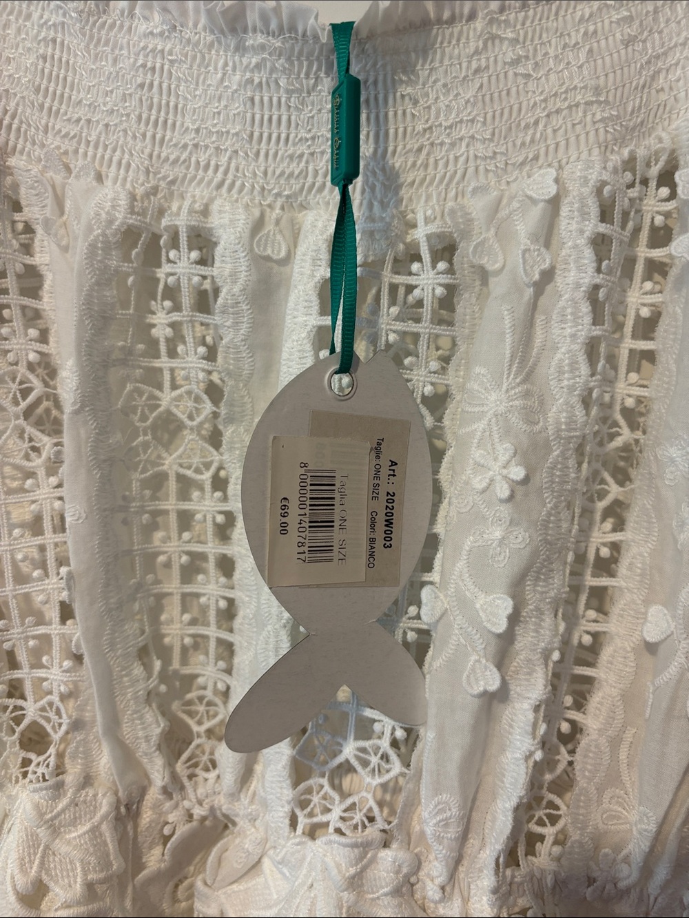 Zimmermann style Embroidered Off-Shoulder Beach Cover up with Crochet mini dress - Picture 3 of 4